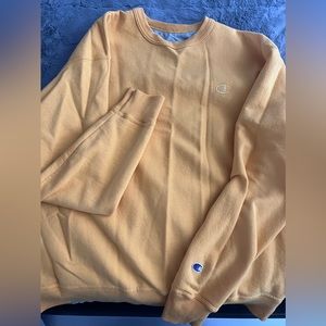 Authentic, champion yellow crew neck